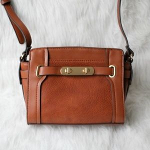 LAST CHANCE Mini Cognac Brown Swagger Style Winged Satchel